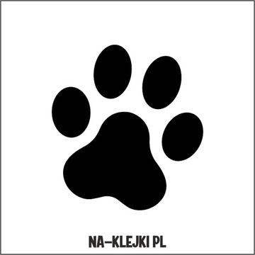 wlepy na samochód łapka psa NAKLEJKA