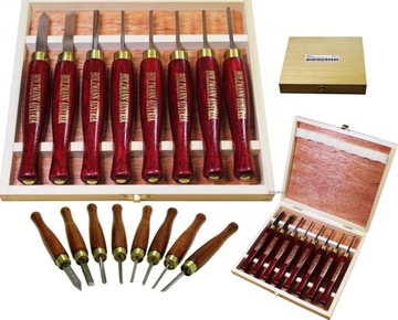 HOLZMANN Dłuta tokarskie HSS micro 8szt w walizce