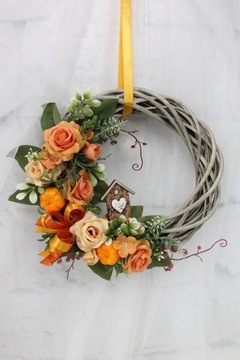 Осенний венок, украшение двери, украшение дома.