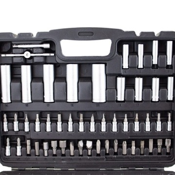 Набор торцевых ключей в чемодане, трещотка, 108 шт.