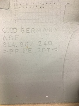 КРЫШКА СТОЙКИ AUDI A3 8L 8L4867239 8L4867240