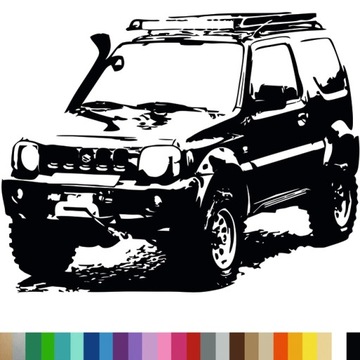 Naklejka dekoracyjna na ścianę SAMOCHÓD TERENOWY JAPAN CAR OFF-ROAD 94x120