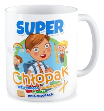 KUBEK prezent na Dzień Chłopaka Super Chłopak Szkoła Dla niego upominek