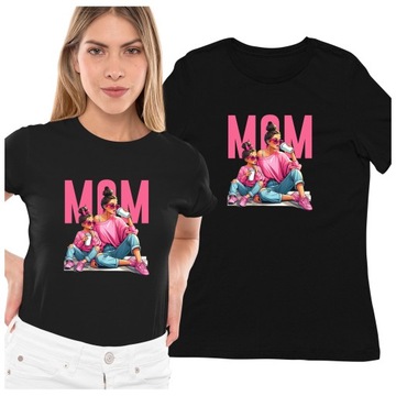 PREZENT DLA MAMY KOSZULKA Z MAMĄ I CÓRKĄ DZIEŃ MAMY MATKI T-SHIRT DAMSKI