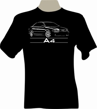 KOSZULKA T-shirt z nadrukiem dla fana audi A4 B5
