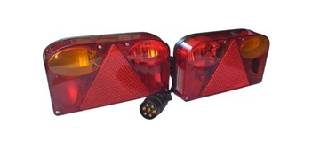 GOTOWY ZESTAW LAMP ŚWIATŁA LAMPY DO PRZYCZEP 7 PIN