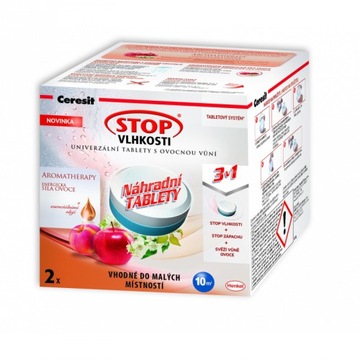 Ceresit STOP WILGOCI PEARL tabletki zastępcze 2w1 energiczne owoce (2x300g)