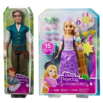 Кукла Рапунцель с паскалем изменяет цвет волос + Флинн Райдер Дисней Кукла