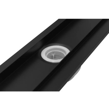 ЛИНЕЙНЫЙ СТОП Schedpol Base-Low Black 70 см с решеткой и черной матовой плиткой