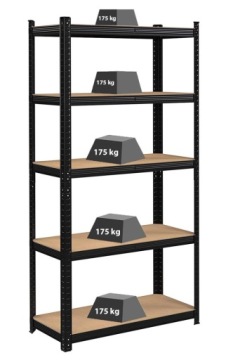 Стеллаж для хранения Подвал Гараж Мастерская Металл 180x90x40cm 875 кг