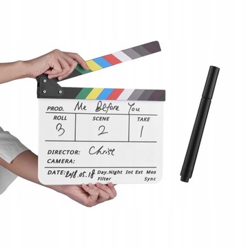 Reżyser Clapboard Film TV Scena Klaps wideo Klapka