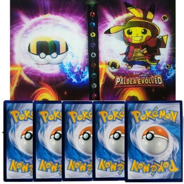Album klaser na karty pokemon na 240 kart + 5 oryginalnych kart Pokemon