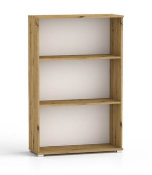 REGAŁ NA KSIĄŻKI ZABAWKI DĄB ARTISAN 3 PÓŁKI 80 CM