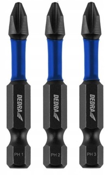 BIT GROT KOŃCÓWKA PH1 PH2 PH3 x 50mm udarowy 3 szt