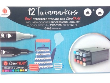 TWINMARKERY Dwustronne BOX 12 SZT Alkoholowe 119