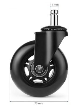 5шт резиновые колеса для стульев с шарикоподшипниками