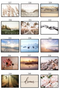 PLAKAT 30x40 WIOSNA wybór 100 WZORÓW eviero kwiaty pejzaże natura boho beże