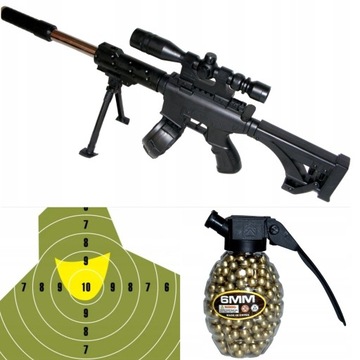 Snajper Snajperka Karabin Światło Dźwięk Pistolet Karabiny Kulki Tarcza