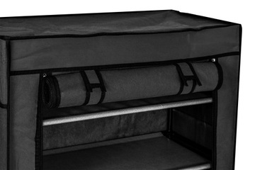 ШКАФ ДЛЯ ОБУВИ, ЧЕРНЫЙ ТЕКСТИЛЬ, КНИЖНЫЙ ШКАФ, СТЕНД, ПОЛКИ, ОРГАНАЙЗЕР ГАРДЕРОБА, ЛОФТ