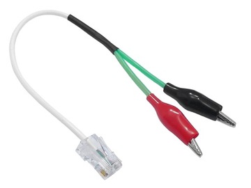 Kabel pomiarowy RJ45/8P8C-2x krokodylek 0.25m