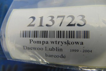 DAEWOO LUBLIN 2.5D ČERPADLO VSTŘIKOVAČE