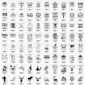 KARAFKA GRAWER KIELISZKI X12 Z GRAWEREM PREZENT