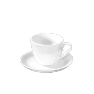 Filiżanka do kawy 75 ml ze spodkiem 11 cm Wilmax BIAŁA PORCELANA