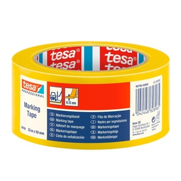 Taśma ostrzegawcza Tesa żółta 50mm x 33m