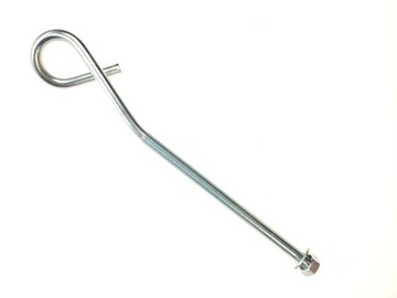 Hak huśtawkowy gwint metryczny fi 8 x 210 mm