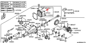 SENZOR TEPLOTY ZADNÍHO DIFERENCIÁLU SUBARU IMPREZA STI 08-13 TRIBECA