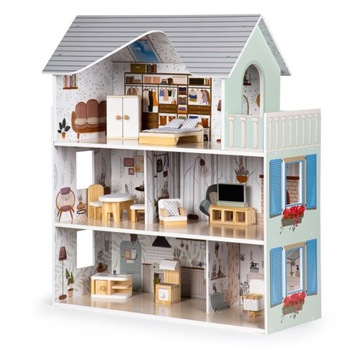 Кукольный домик с мебелью Резиденция Эмма ECOTOYS