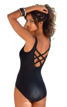 CZARNY STRÓJ KĄPIELOWY JEDNOCZĘŚCIOWY KOSTIUM M