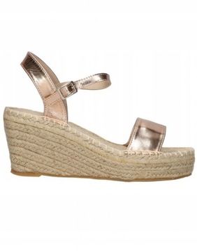 ASOS Design ozl ESPADRYLE METALICZNE SANDAŁY KOTURN 40