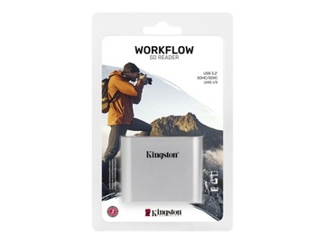 KINGSTON USB3.2 Gen1 Workflow Dual-Slot SDHC/SDXC UHS-II Card Reader