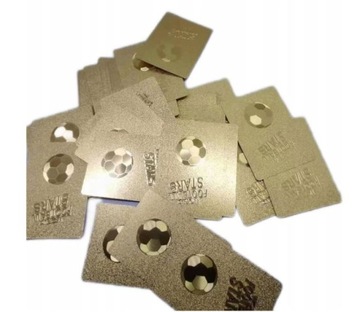 Набор из 10 подарочных золотых коллекционных футбольных карточек