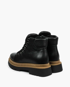 Черные женские кожаные ботильоны Oleksy R41