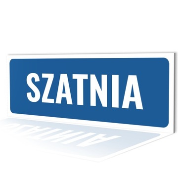 TABLICZKA SZATNIA TABLICZKA NA DRZWI ZNAK SZATNIA BHP 10X30 PCV