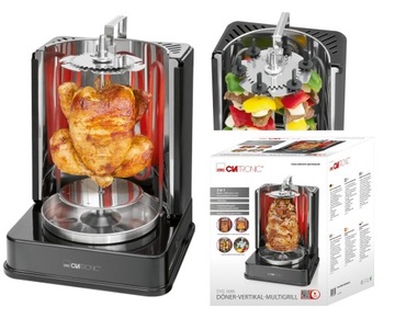 Pionowy Doner multigrill elektryczny Kebab Clatronic DVG