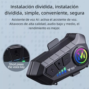 2 SZTUK Y10-2x Zestaw słuchawkowy Bluetooth do kasku Bezprzewodowy zestaw słuchawkowy Bluetooth do kasku