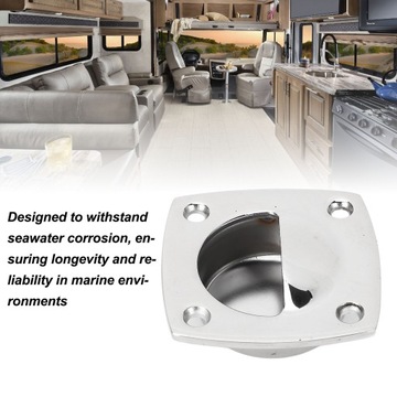 Встраиваемая раздвижная ручка заподлицо, 59x59 мм, 316 WM