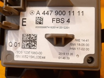 MERCEDES-BENZ W447 KLÍČEK SPÍNACÍ SKŘÍŇKA KOMPLET A4479001111