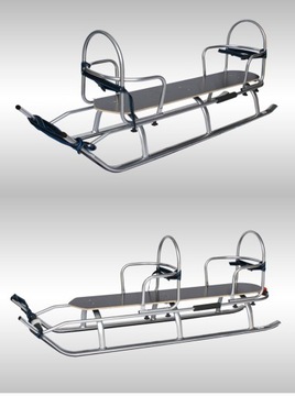 Санки Duo, тандем-близнецы, большие, со спинкой для детей, прочные, легкие лямки.
