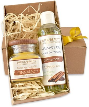 Zestaw naturalnych kosmetyków do masażu CYNAMON Subtle Beauty