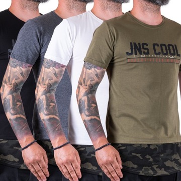 Khaki T-SHIRT elementy moro TENAS r. M