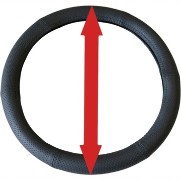 ЧЕХОЛ РУЛЕВОГО КОЛЕСА ПЕРФОРИРОВАННАЯ КОЖА РАЗМЕР L