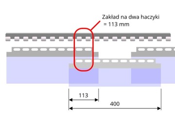 Пластина крепления ленты 400мм к шторе ПВХ + заклепки