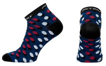 Accent Skarpety Dots czerwono niebieski XL (45-46)