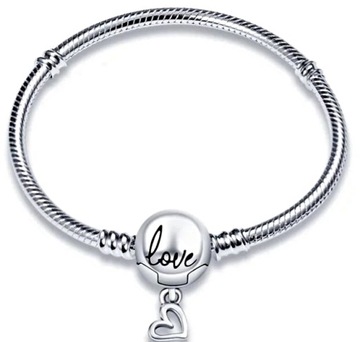 MD bransoletka do charms LOVE S925 | 19 cm