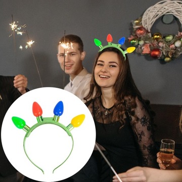 Рождественский головной убор с мигающим светодиодным рождественским головным убором для вечеринок