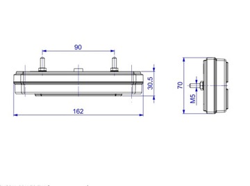 Светодиодная задняя лампа для автобусного прицепа Cleomax Semi -Trailer